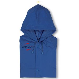 BLADO Waterdichte PVC Regenjas met Capuchon en Drukknopen - GiftRetail KC5101