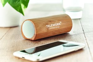 SPEAKBOX 5W draadloze bamboe speaker