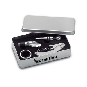 WINORY Elegant Stainless Steel Wine Accessory Gift Set