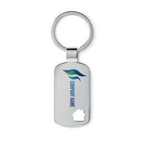 HOUSE KEY Elegant Metal Key Ring with House Charm