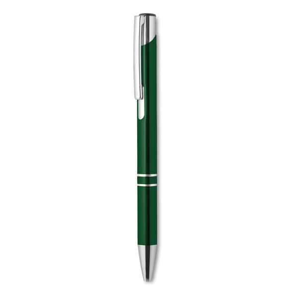 BERN Elegant Aluminium Push Button Pen with Blue Ink - GiftRetail MO8893