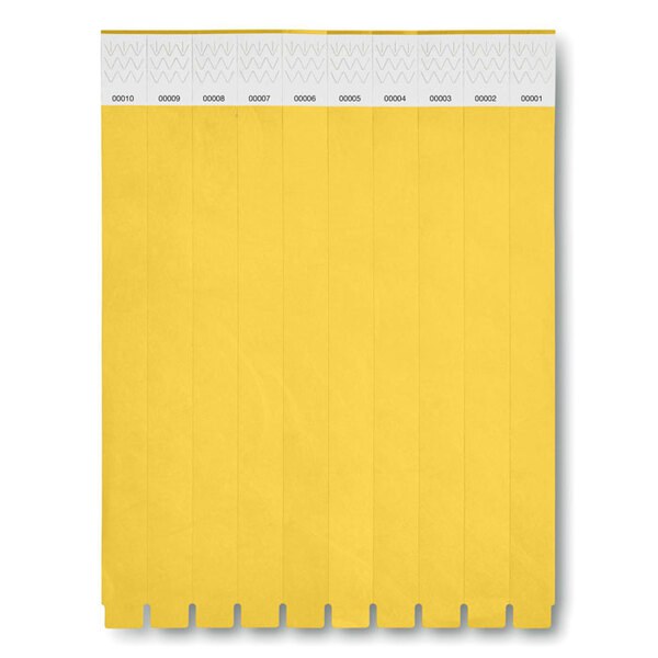 TYVEK 1 Vel met 10 event armbandjes - GiftRetail MO8942