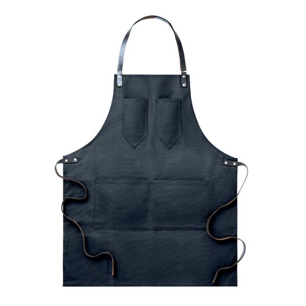 CHEF Canvasschort met leren details - GiftRetail MO9237
