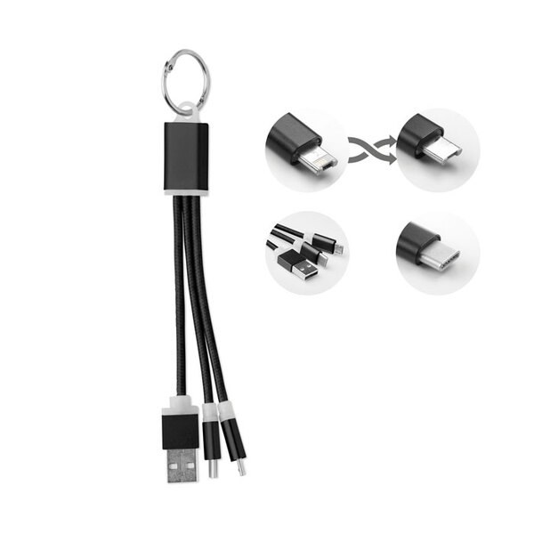 RIZO Sleutelhanger met oplaadkabel - GiftRetail MO9292