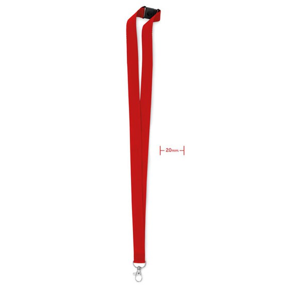 PANY Veiligheidslanyard met Metaalhaak en Breeksluiting 20mm - GiftRetail MO9354