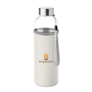 UTAH GLASS Eco-Friendly 500ml Glass Bottle with Neoprene Cover - GiftRetail MO9358