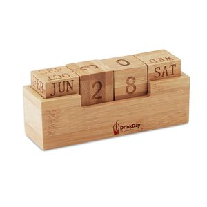 KARENDA Eco-Friendly Perpetual Bamboo Desk Calendar