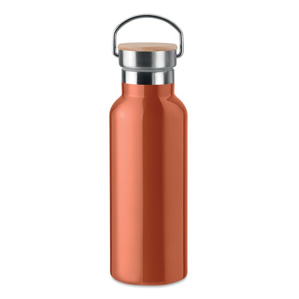 HELSINKI 500ml Bamboo Lid Insulated Flask - GiftRetail MO9431