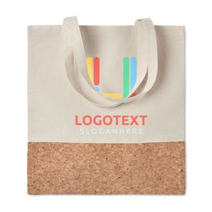 ILLA TOTE Eco-Friendly Cotton Tote with Cork Detail