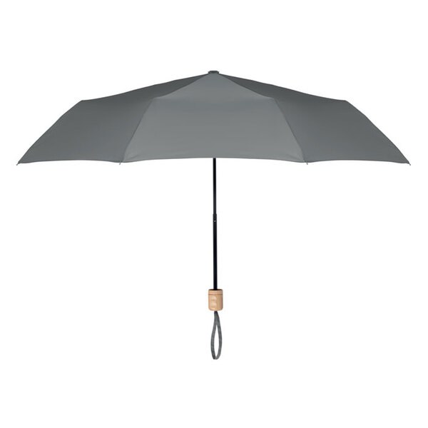 TRALEE Eco-Friendly 21 Inch Foldable Wooden Handle Umbrella - GiftRetail MO9604