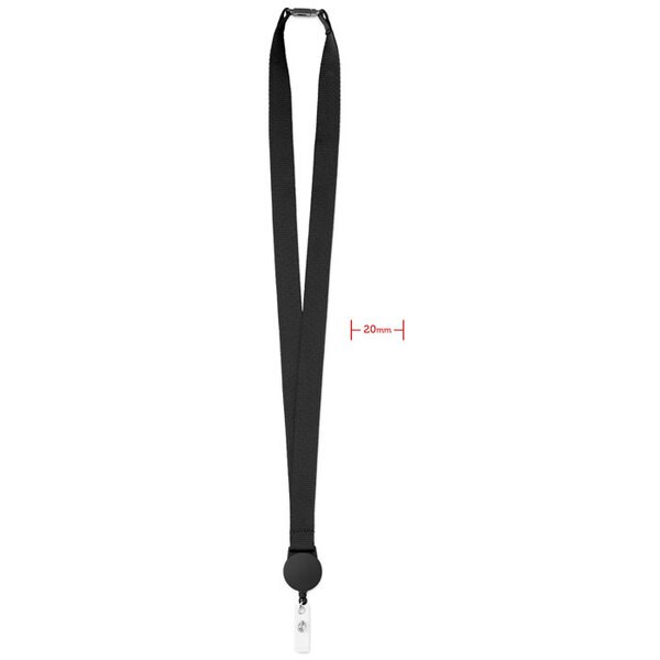 ZIP LANYARD Sleutelkoord met badgehouder - GiftRetail MO9852