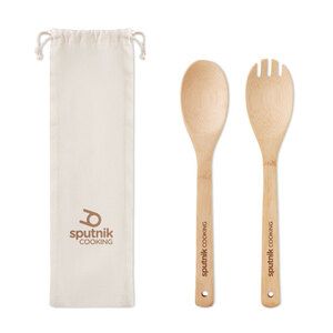 MAYEN SET Eco-Friendly Bamboo Salad Utensil Set