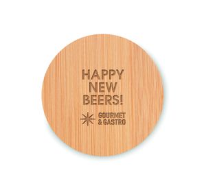 DAKAI Eco-Friendly Bamboo Bottle Opener and Coaster Combo