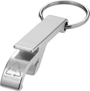 Tao RCS recycled aluminium bottle and can opener with keychain - EgotierPro 104571