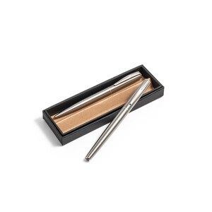 Roller en balpen set met roestvrijstalen behuizing (53% rSS) met clip - Egotier 91781