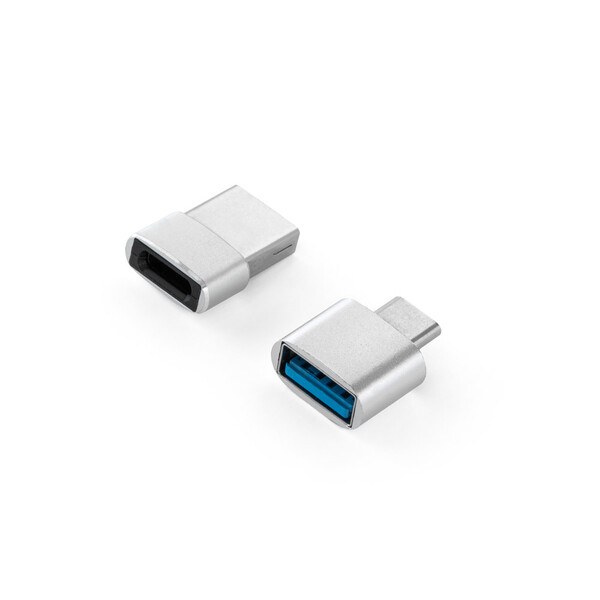 Set van 2 aluminium USB-A / USB-C adapters - Egotier 97090