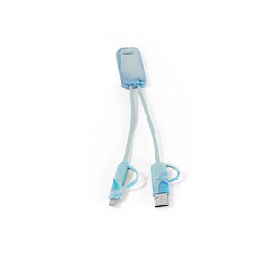 Supersnelle 6-in-1 USB-kabel in gerecycled PET (100% rPET) - Egotier 97191