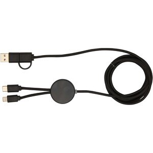 Citala 5-in-1 recycled plastic 150 cm data sync and 27W fast charge cable - EgotierPro 124428