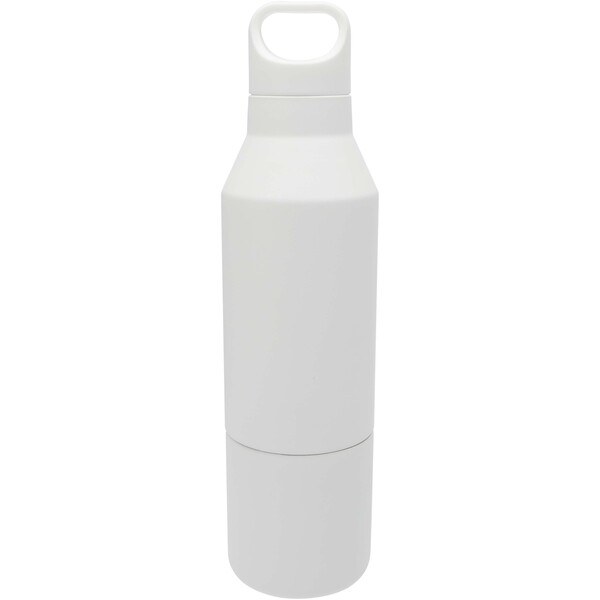Odessy 600 ml RCS gecertificeerde, geïsoleerde fles van gerecycled roestvrijstaal met 300 ml beker - EgotierPro 100840