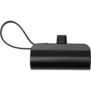 Alnair Type-C powerbank van 5000 mAh 10 W van gerecycled plastic met ingebouwde klapstandaard en 2 in 1 kabel - EgotierPro 124472