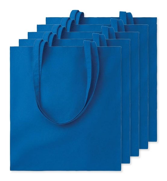Pak van 5 GiftRetail MO9268 - COTTONEL COLOUR + Katoenen boodschappentas