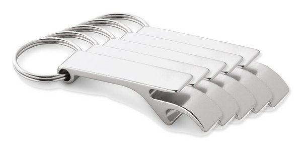 Pak van 5 Egotier 93151 - Aluminium sleutelhanger met capsule-opener