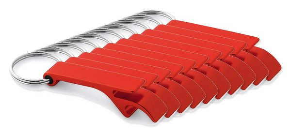 Pak van 100 Egotier 93151 - Aluminium sleutelhanger met capsule-opener