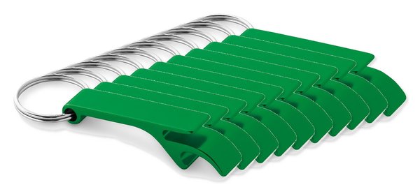 Pak van 100 Egotier 93151 - Aluminium sleutelhanger met capsule-opener