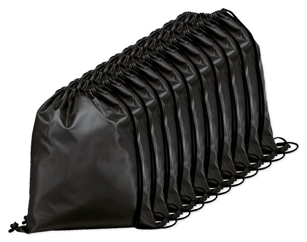 Pak van 10 Egotier 92910 - 210D rugzak met zwarte trekkoorden