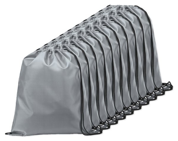 Pak van 10 Egotier 92910 - 210D rugzak met zwarte trekkoorden