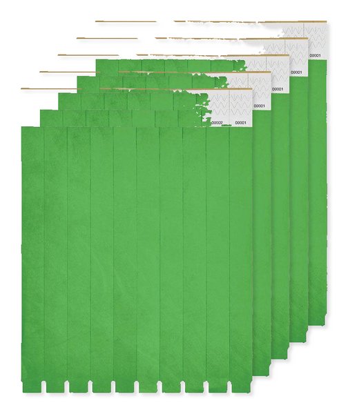 Pak van 50 GiftRetail MO8942 - TYVEK 1 Vel met 10 event armbandjes
