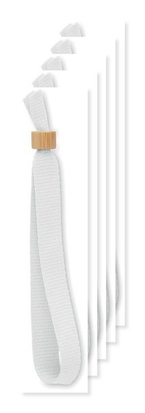 Pack of 5 GiftRetail MO6706 - FIESTA RPET Eco-Friendly RPET Polyester Event Wristband