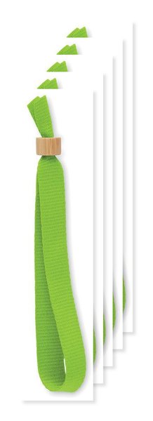 Pak van 5 GiftRetail MO6706 - FIESTA RPET polyester polsband