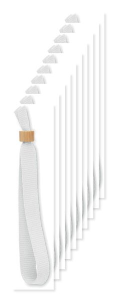 Pack of 10 GiftRetail MO6706 - FIESTA RPET Eco-Friendly RPET Polyester Event Wristband