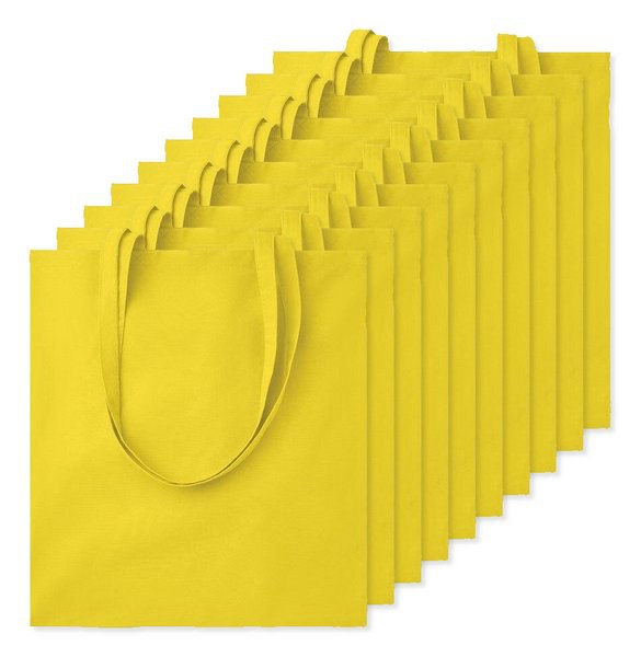 Pak van 100 GiftRetail MO9268 - COTTONEL COLOUR + Katoenen boodschappentas