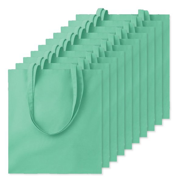 Pak van 100 GiftRetail MO9268 - COTTONEL COLOUR + Katoenen boodschappentas