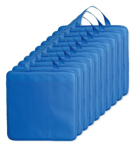 Pack of 10 GiftRetail MO8272 - ENJOW Comfortable Nonwoven Stadium Cushion with Pocket