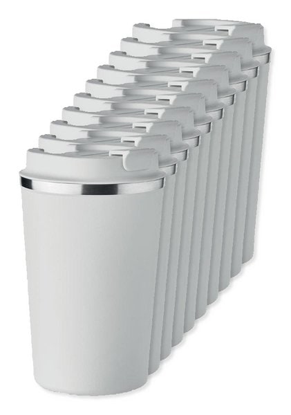 Pack of 10 GiftRetail MO6276 - BRACE Premium Double Wall Stainless Steel Tumbler 350ml
