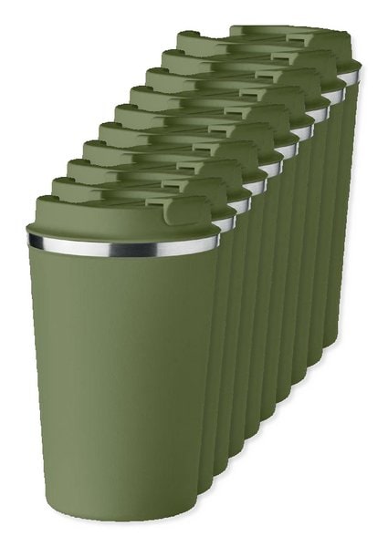 Pack of 10 GiftRetail MO6276 - BRACE Premium Double Wall Stainless Steel Tumbler 350ml