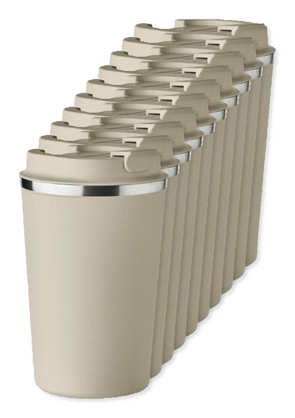 Pak van 10 GiftRetail MO6276 - BRACE Dubbelwandige drinkbeker
