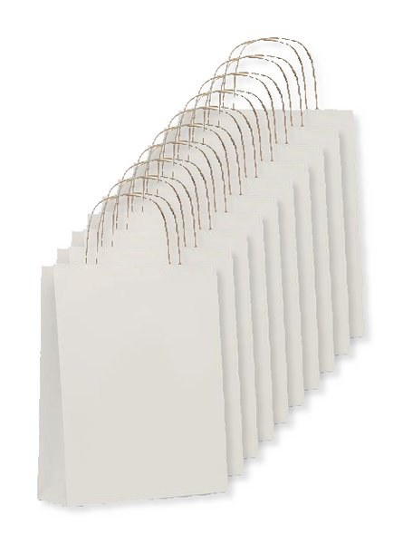 Pak van 100 GiftRetail MO6172 - PAPER TONE S Milieuvriendelijke Kleine Kraft Papieren Draagtas