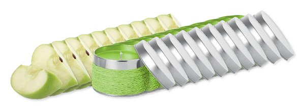 Pack of 100 GiftRetail IT2873 - DELICIOUS Aromatic Tin Candle in Decorative Box