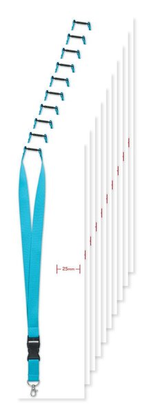 Pak van 10 GiftRetail MO9661 - WIDE LANY sleutelkoord 25mm