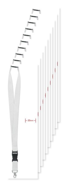 Pak van 100 GiftRetail MO9661 - WIDE LANY sleutelkoord 25mm