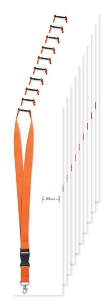 Pack of 100 GiftRetail MO9661 - WIDE LANY Premium 25mm Lanyard with Metal Hook and Safety Breakaway