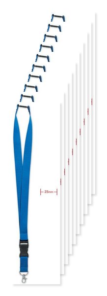Pak van 100 GiftRetail MO9661 - WIDE LANY sleutelkoord 25mm