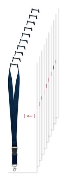 Pak van 100 GiftRetail MO9661 - WIDE LANY sleutelkoord 25mm
