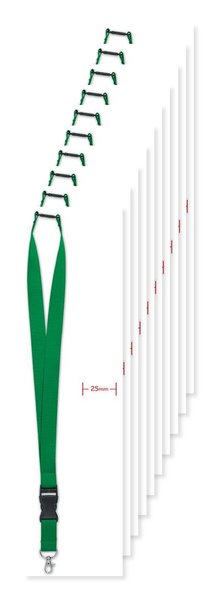 Pak van 100 GiftRetail MO9661 - WIDE LANY sleutelkoord 25mm