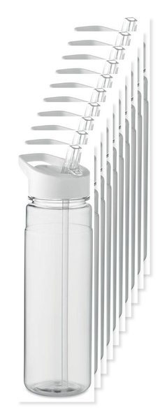 Pak van 10 GiftRetail MO6467 - ALABAMA RPET drinkfles met fliptop