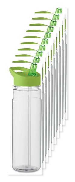 Pack of 100 GiftRetail MO6467 - ALABAMA RPET Eco-Friendly 650ml RPET Bottle with Flip Lid and Straw